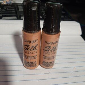 Luminess Silk Airbrush Foundation Shade 6 All In One Formula 2 Bottles 0.5 Oz